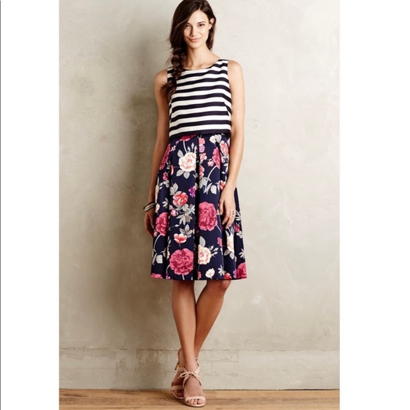 Moulinette Soeurs Striped Floral Dress - Picture 2 of 5